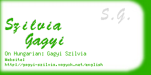 szilvia gagyi business card